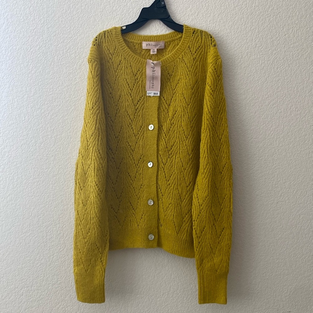 Mustard Philosophy Cardigan